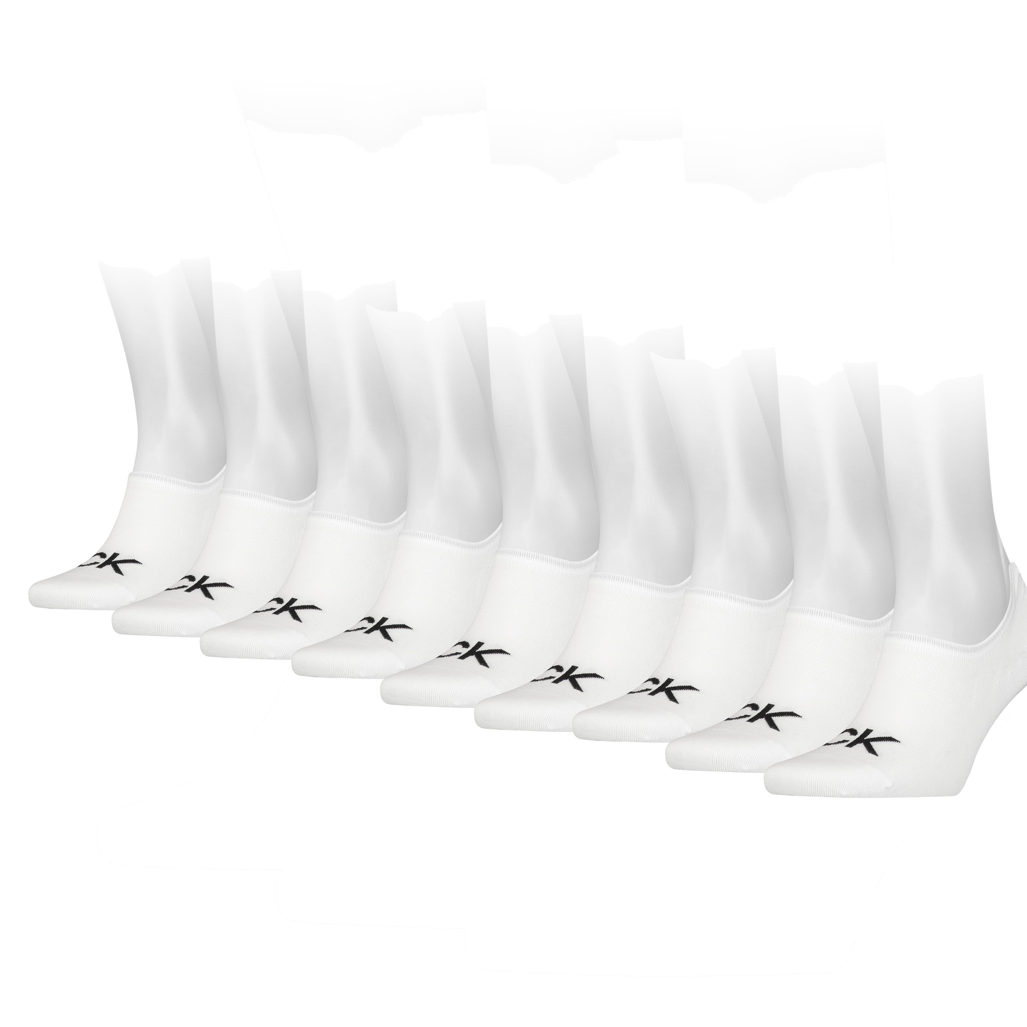 Calvin Klein Sokken Footie High Cut 9-Pack Wit