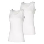 Apollo Singlet Dames Bamboo Wit 2-pack