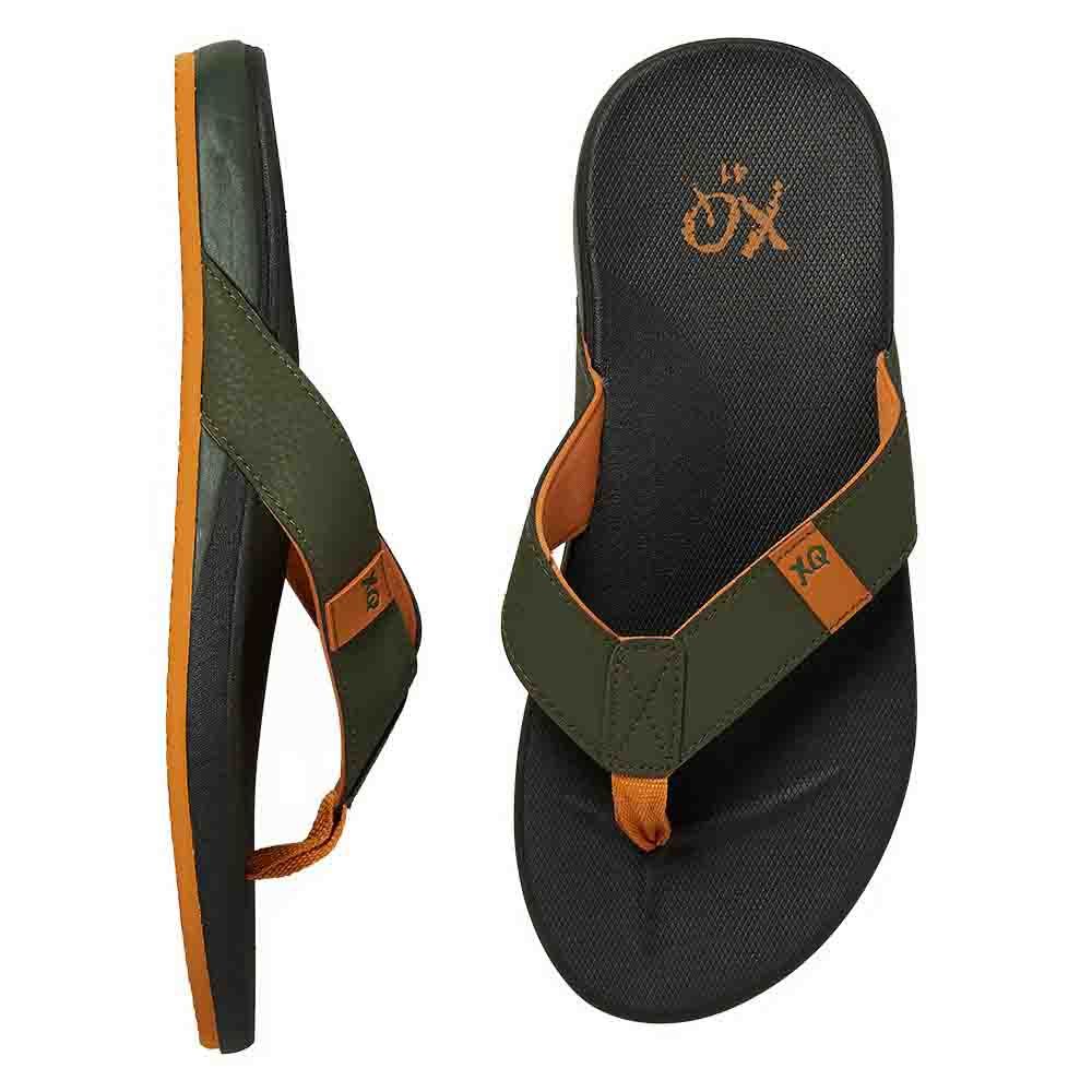 XQ Teenslippers Heren Comfortable Cushion Sole Zwart/Groen