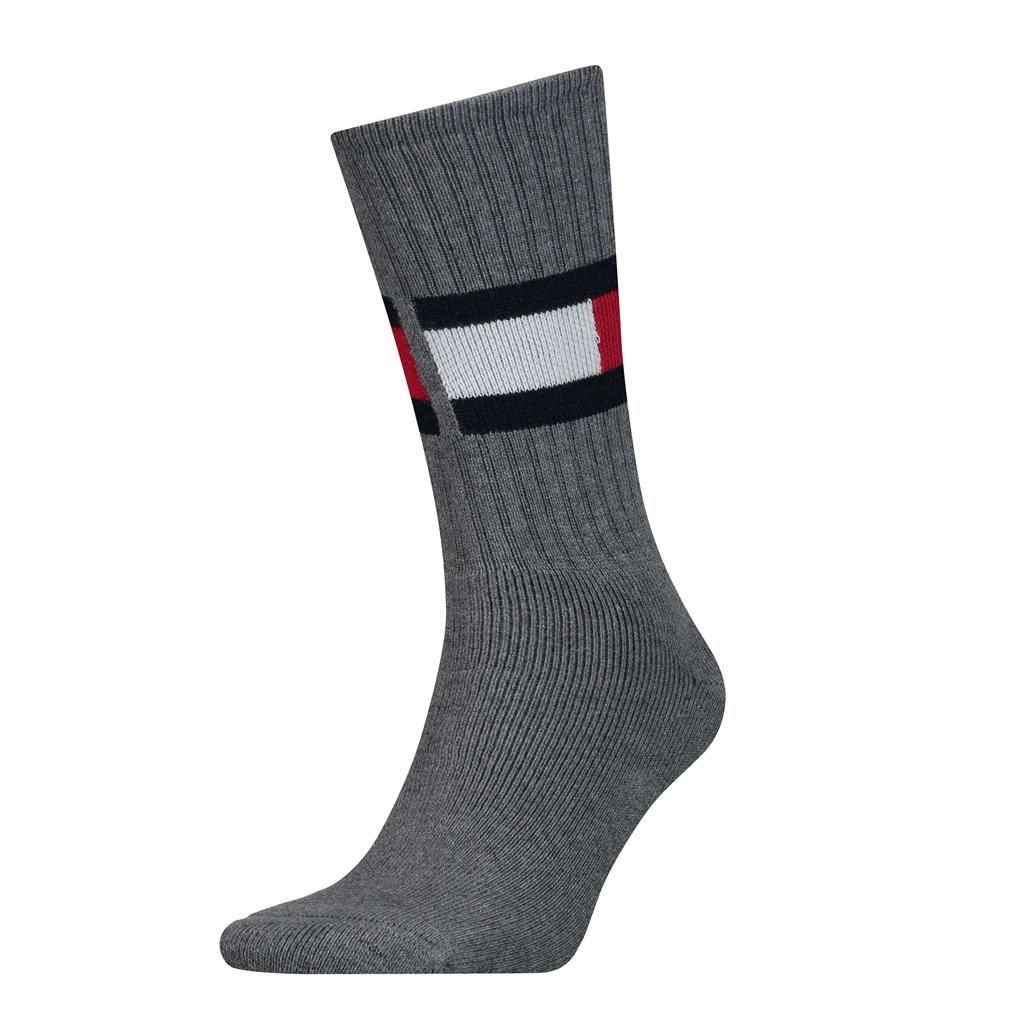 Tommy Hilfiger Sokken Flag Middle Grey Melange1-pack