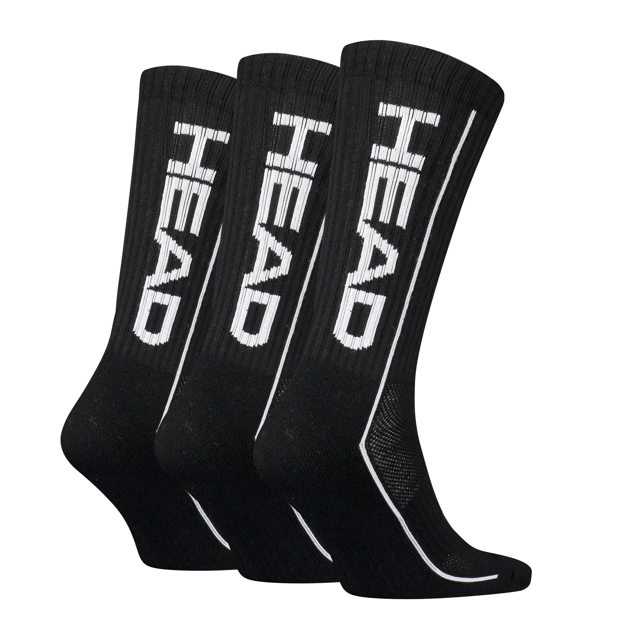 HEAD Sokken Performance Crew 3-pack Zwart