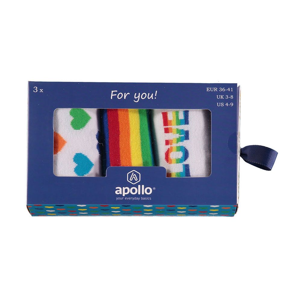 Apollo Sokken Giftbox Dames Pride Blue 3-pack