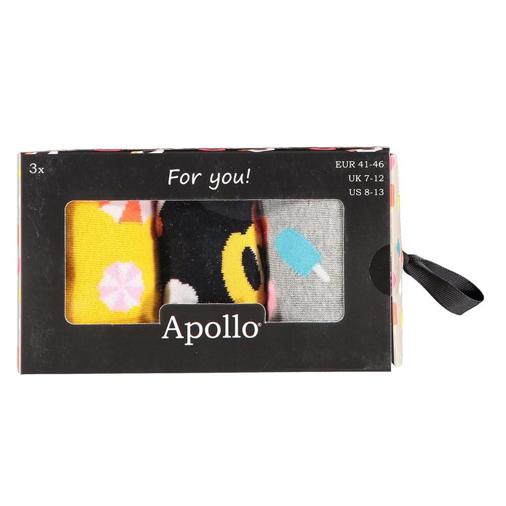 Apollo Sokken Giftbox Heren Summer paradise 3-pack