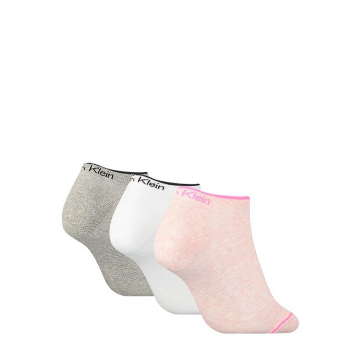 Calvin Klein Dames Sneakersokken 3-pack Pink Melange Combo