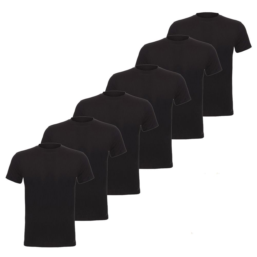 Cavello Basic T-Shirts Zwart Ronde Hals 6-pack