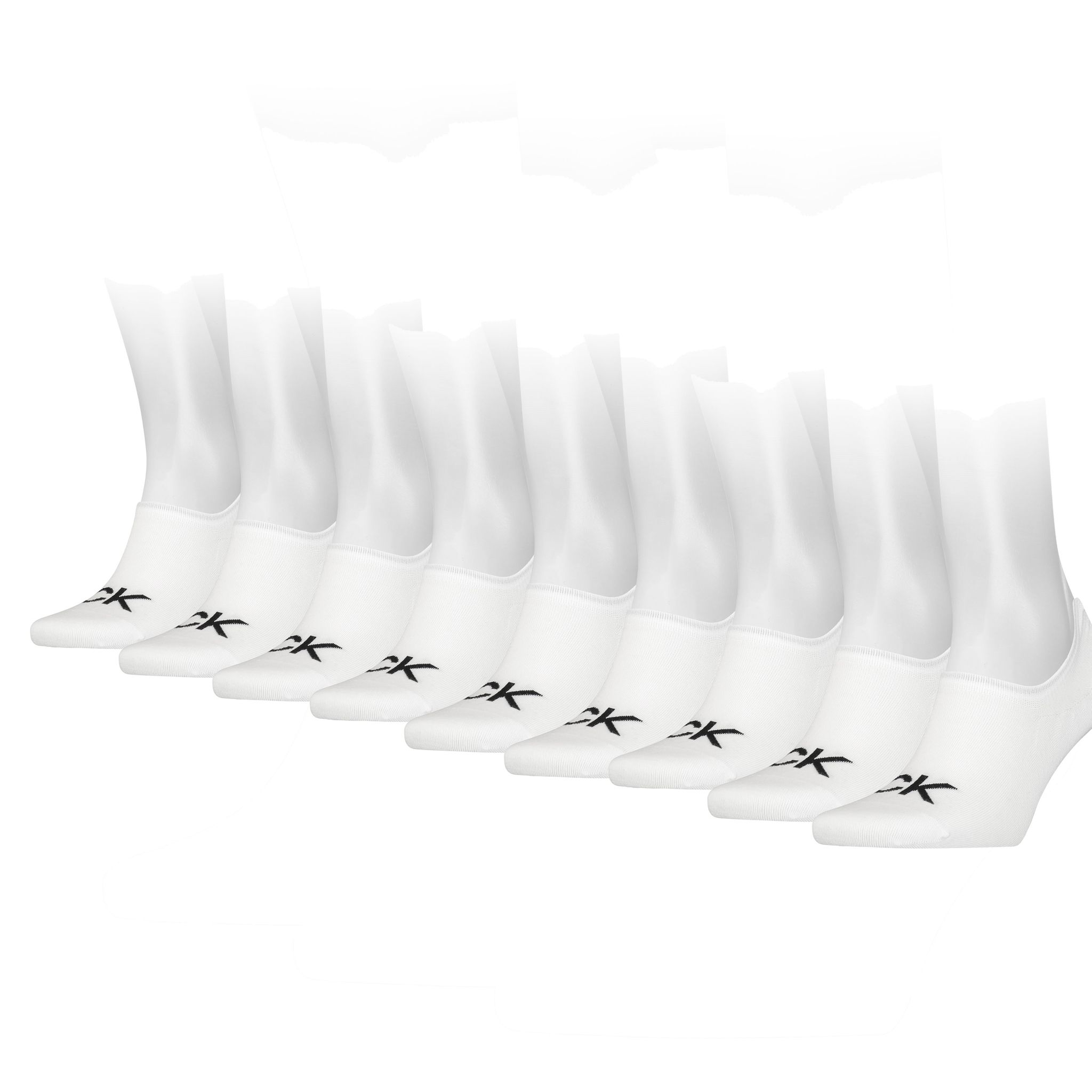 Calvin Klein Sokken Footie High Cut 9-Pack Wit