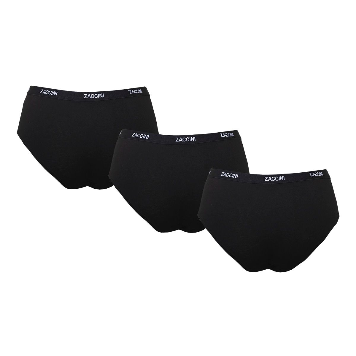 Zaccini Dames Hipsters 3-pack Black