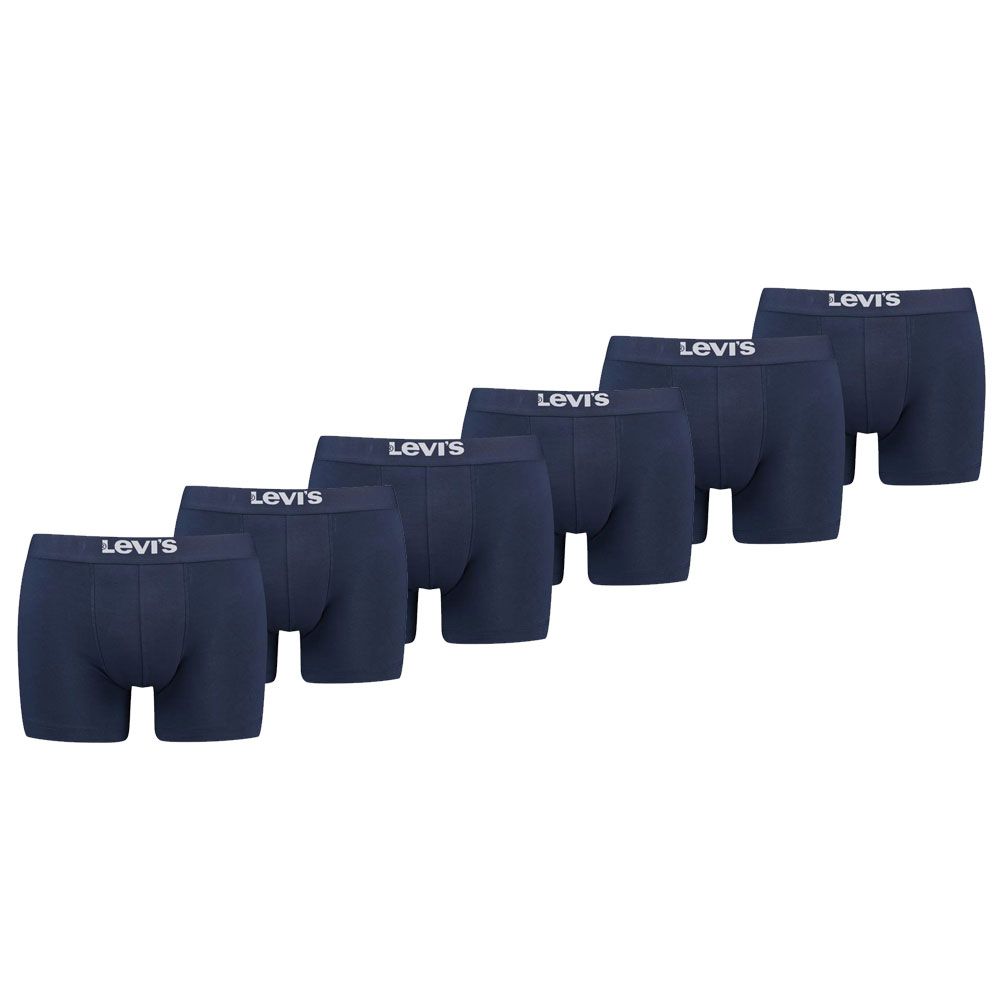 Levi's Boxershorts Heren 6-pack Solid Organic Cotton Navy