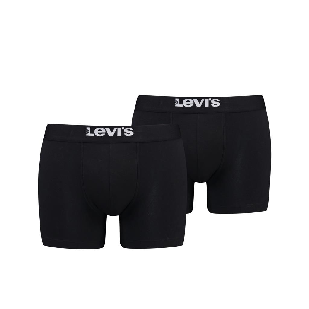 Levi's Boxershorts Heren 6-pack Solid Organic Cotton Black