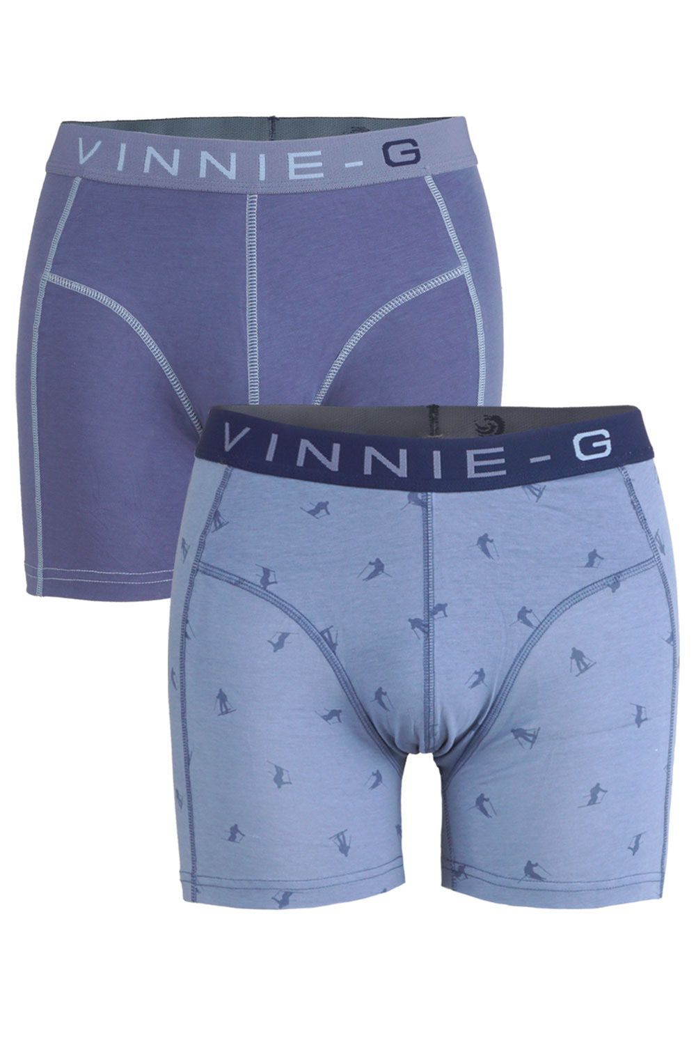 Vinnie-G Boys boxershorts Ski Blue - Print 2-Pack