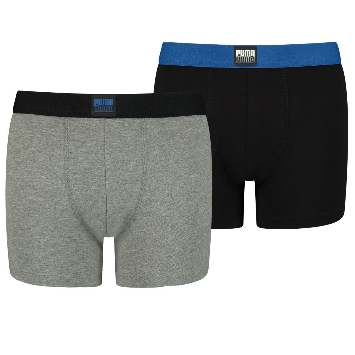 Puma Boys Boxershorts Placed Logo Blue Combo 2-Pack