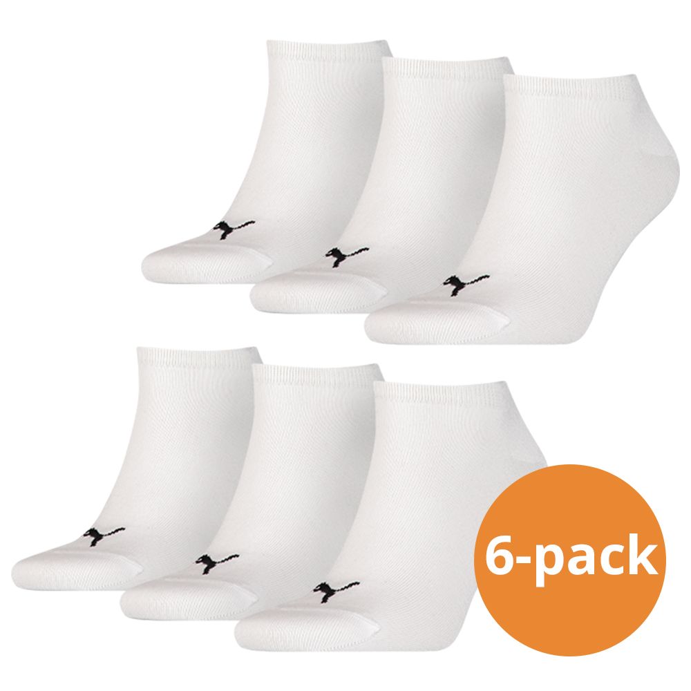 Puma Sneakersokken 6-pack Wit