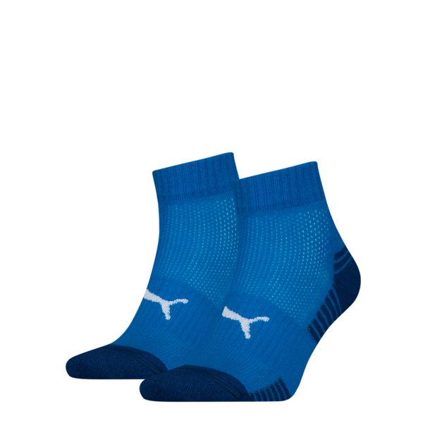 Puma Sport Cushioned Quartersokken 2-pack Blauw