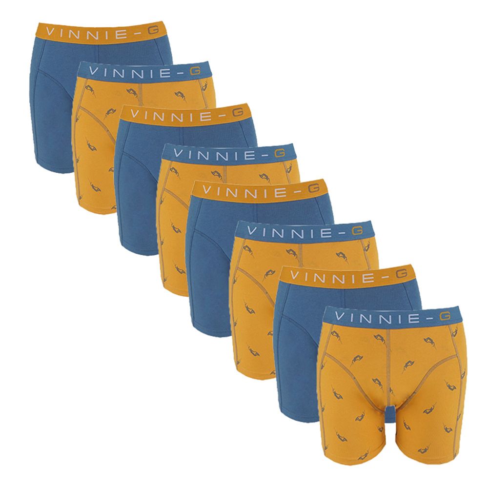 Vinnie-G Boys Kinder boxershorts Wakeboard Blue - Print - 8-pack