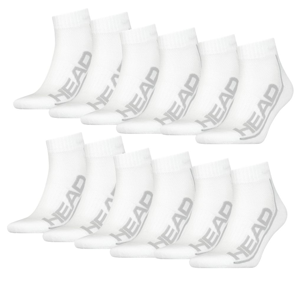 HEAD Quartersokken Performance 12-pack Wit