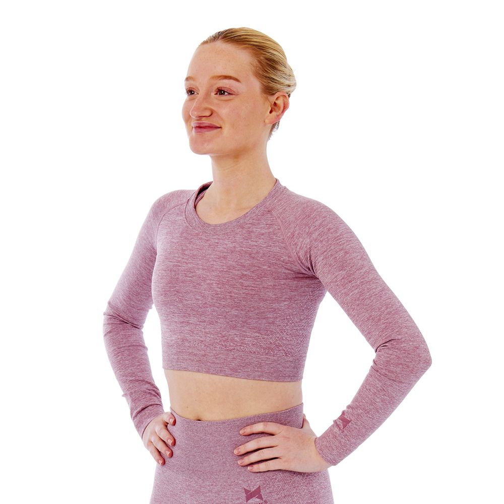 Xtreme Sportswear Croptop lange mouwen Dames Roze