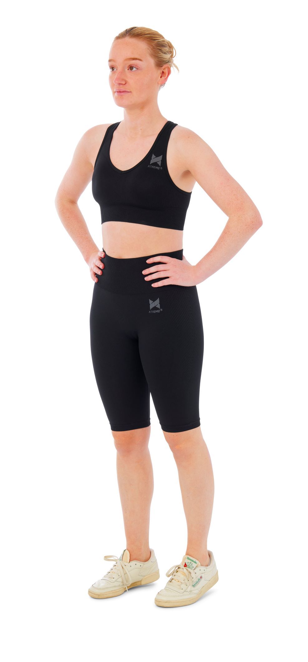 Xtreme Sportswear Dames Sportset - Korte Sportlegging + Sporttop - Zwart