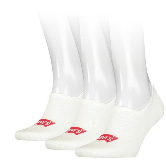 Levi's  Footie High Rise Batwing Logo White 3-Pack