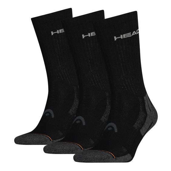 HEAD Performance Crew sokken 3-pack Unisex Black