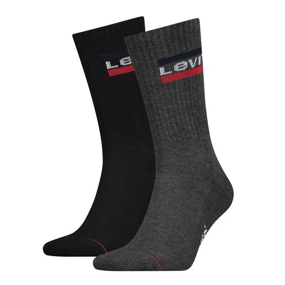 Levi´s Regular Cut Sportwear Logo Mid Grey/Black 2-Pack 