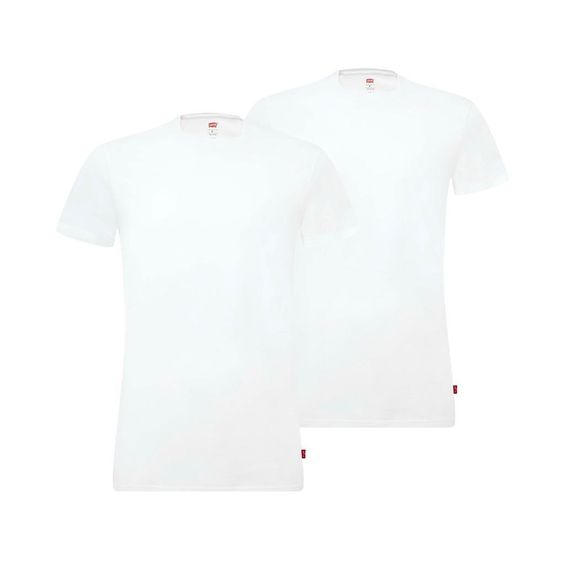 Levi's t-shirt heren Solid Crew White 2-Pack