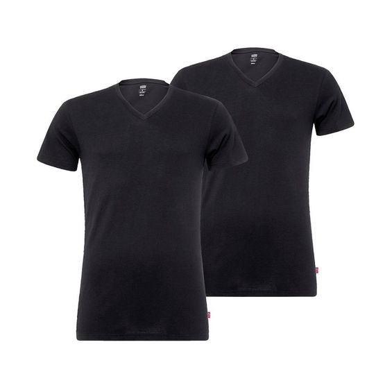 Levi's Men V-Neck Jet Black 2-Pack