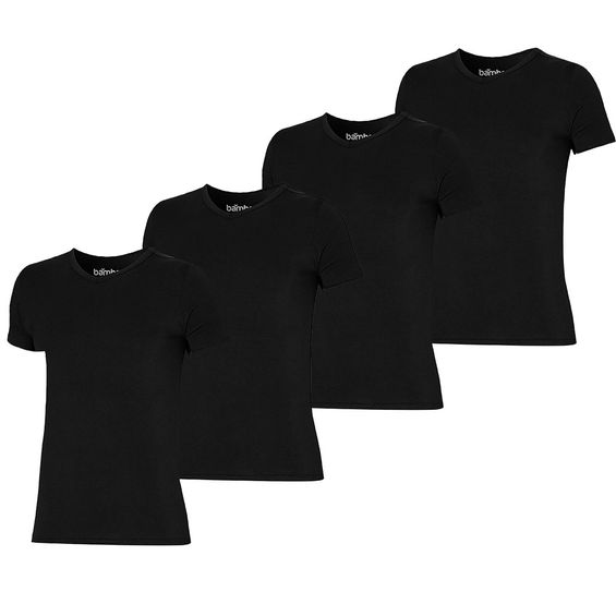 Apollo T-shirt Heren Bamboo Basic V-neck Zwart 4-pack