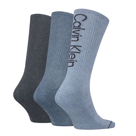 Calvin Klein Heren Sokken Athleisure 3-pack Denim Melange