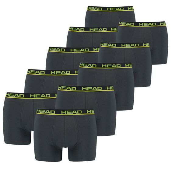 Head Boxershorts Basic 10-pack Phantom / Lime Punch