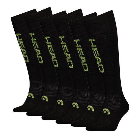 HEAD Skisokken Unisex Logo Kneehigh 6-pack Black Combo