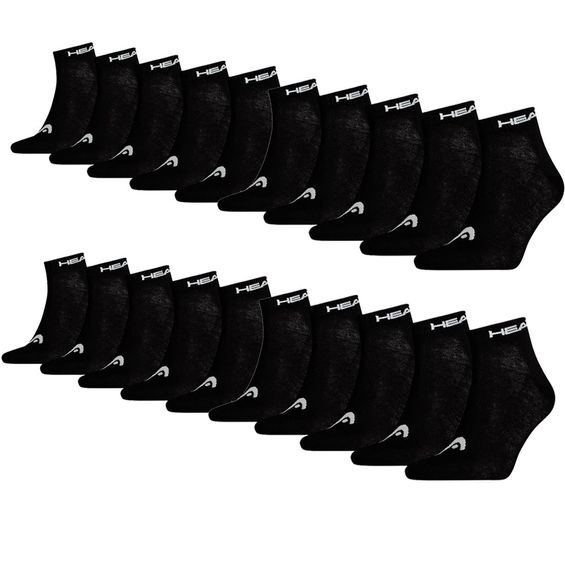 Head Sokken Quarter 20-pack Zwart