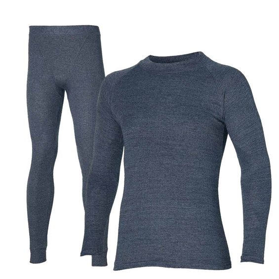 Heatkeeper Thermoset Heren Comfort - Thermoshirt + Thermo Legging - Antraciet Melange