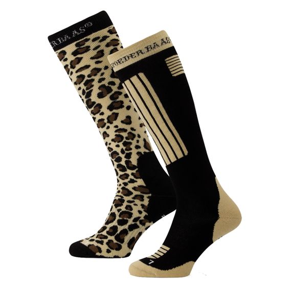 Poederbaas Skisokken 2-pack Panther Brown