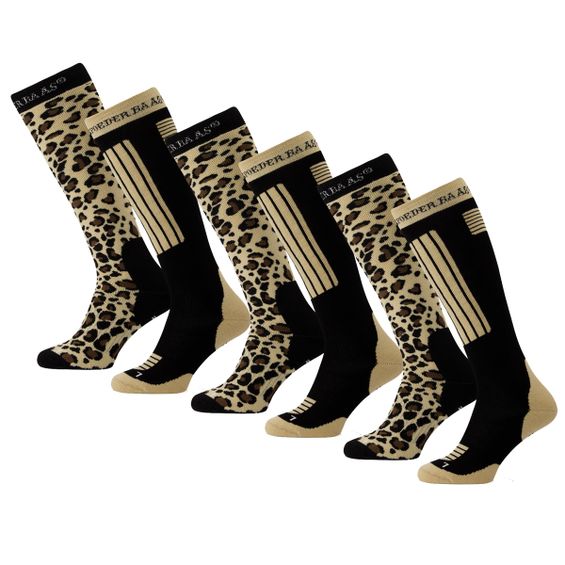 Poederbaas Skisokken 6-pack Panther Brown