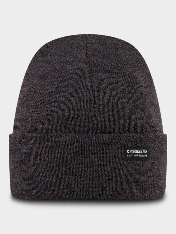 Poederbaas Muts Park Beanie Antraciet