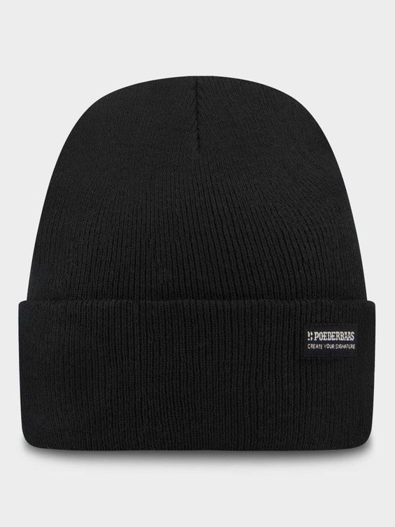 Poederbaas Muts Park Beanie Zwart