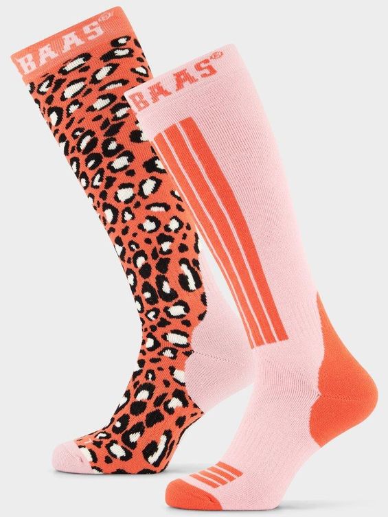 Poederbaas Skisokken 2-pack Panther Orange