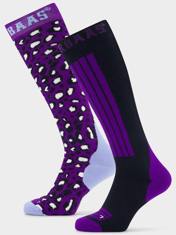 Poederbaas Skisokken 2-pack Panther Purple