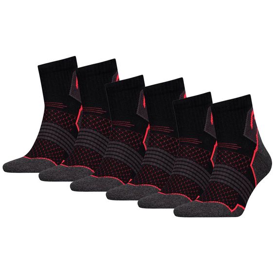 HEAD Wandelsokken Hiking Quarter 6-pack Unisex Black/Red