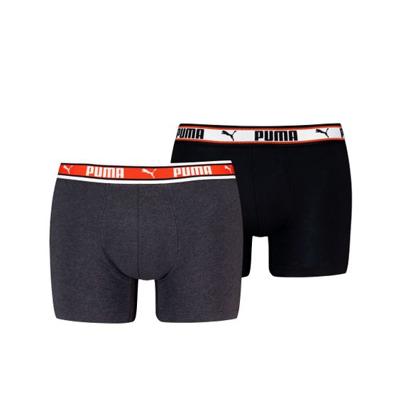 Puma Boxershorts Dual Logo 2-pack Black/Red