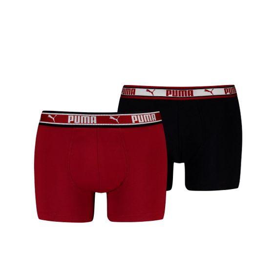 Puma Boxershorts Dual Logo 2-pack Burgundy