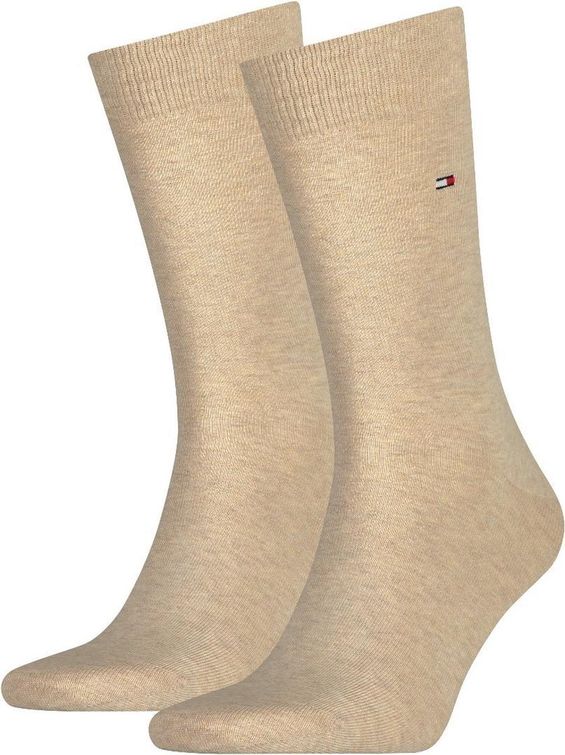 Tommy Hilfiger Sokken Classic Heren 2-pack Light Beige Melange