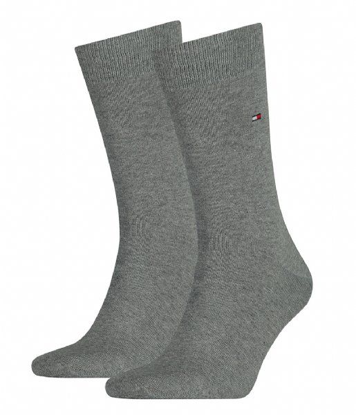 Tommy Hilfiger Sokken Classic Heren 2-pack Middle Grey Melange