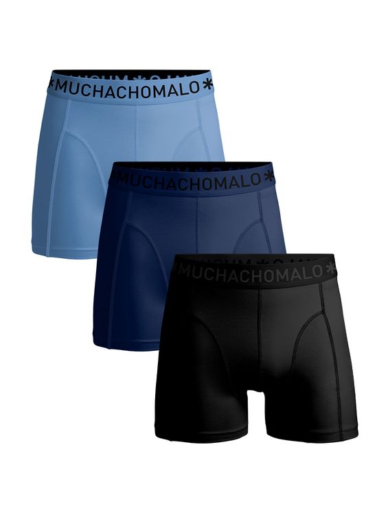 Muchachomalo Boxershorts Microfiber 3-pack Black/Blue/Blue