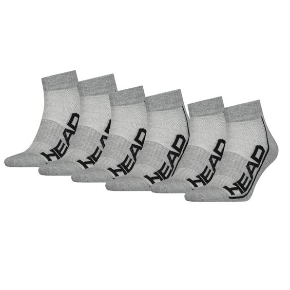 HEAD Quartersokken Performance 6-pack Grijs