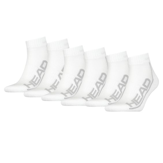 HEAD Quartersokken Performance 6-pack Wit