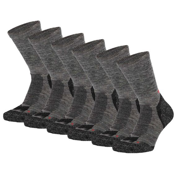 Xtreme Hiking Sokken Wol 6-pack Multi Antraciet