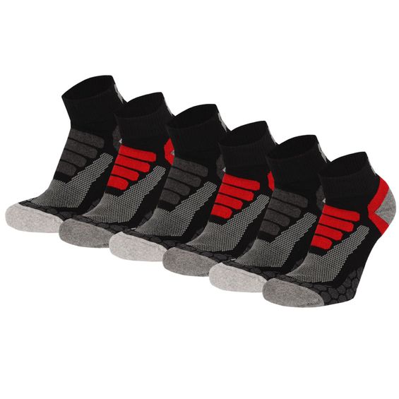 Xtreme Wandelsokken Quarter 6-pack Multi Black