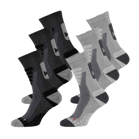 Xtreme Wandelsokken 6-pack Multi Grey